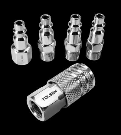 KIT DE CONECTOR ACOPLADOR DE ACERO 5 PZAS