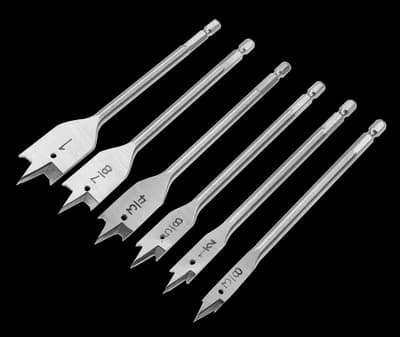SET DE 6 BROCAS PLANAS PARA MADERA