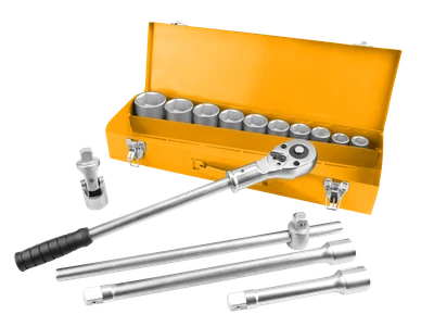 JUEGO 15 PZAS DADOS Y RATCHET DE 3/4