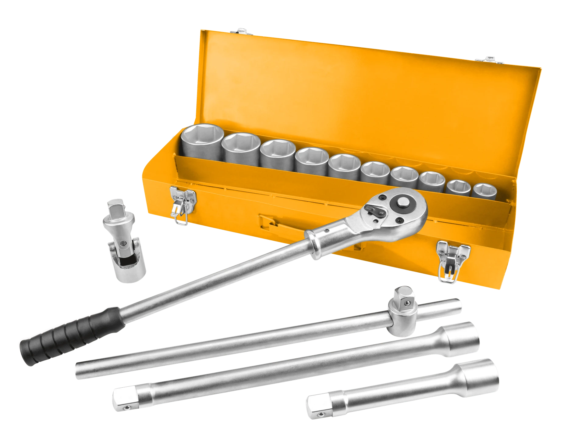 JUEGO 15 PZAS DADOS Y RATCHET DE 3/4