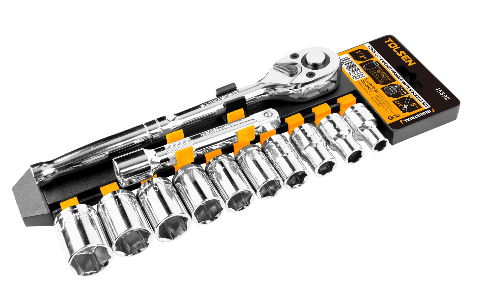 JUEGO DE DADOS Y RATCHET 12 PZAS DE 1/2"