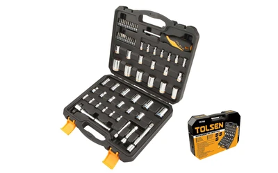 JUEGO DE DADOS Y ADAPTADOR 65 PIEZAS (MM, PULGADAS)