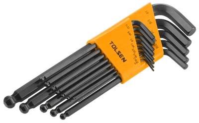 JUEGO DE LLAVES ALLEN DE BRAZO LARGO PUNTA DE BOLA DE 13 PIEZAS