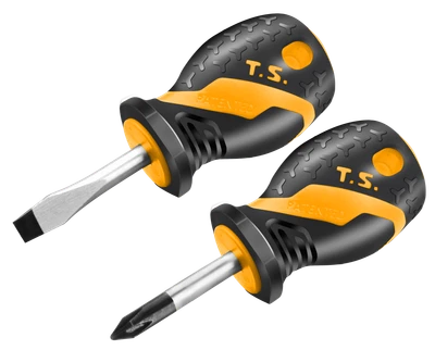 JUEGO DE 2 DESTORNILLADORES CORTOS