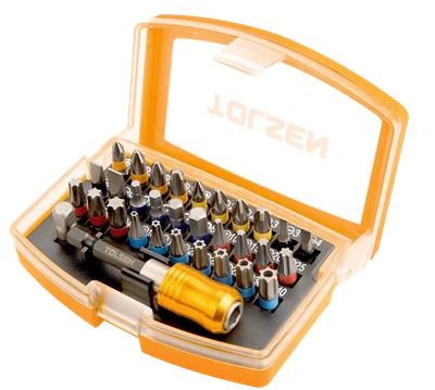 JUEGO DE PUNTAS Y ADAPTADOR DE 1/4" 32 PIEZAS