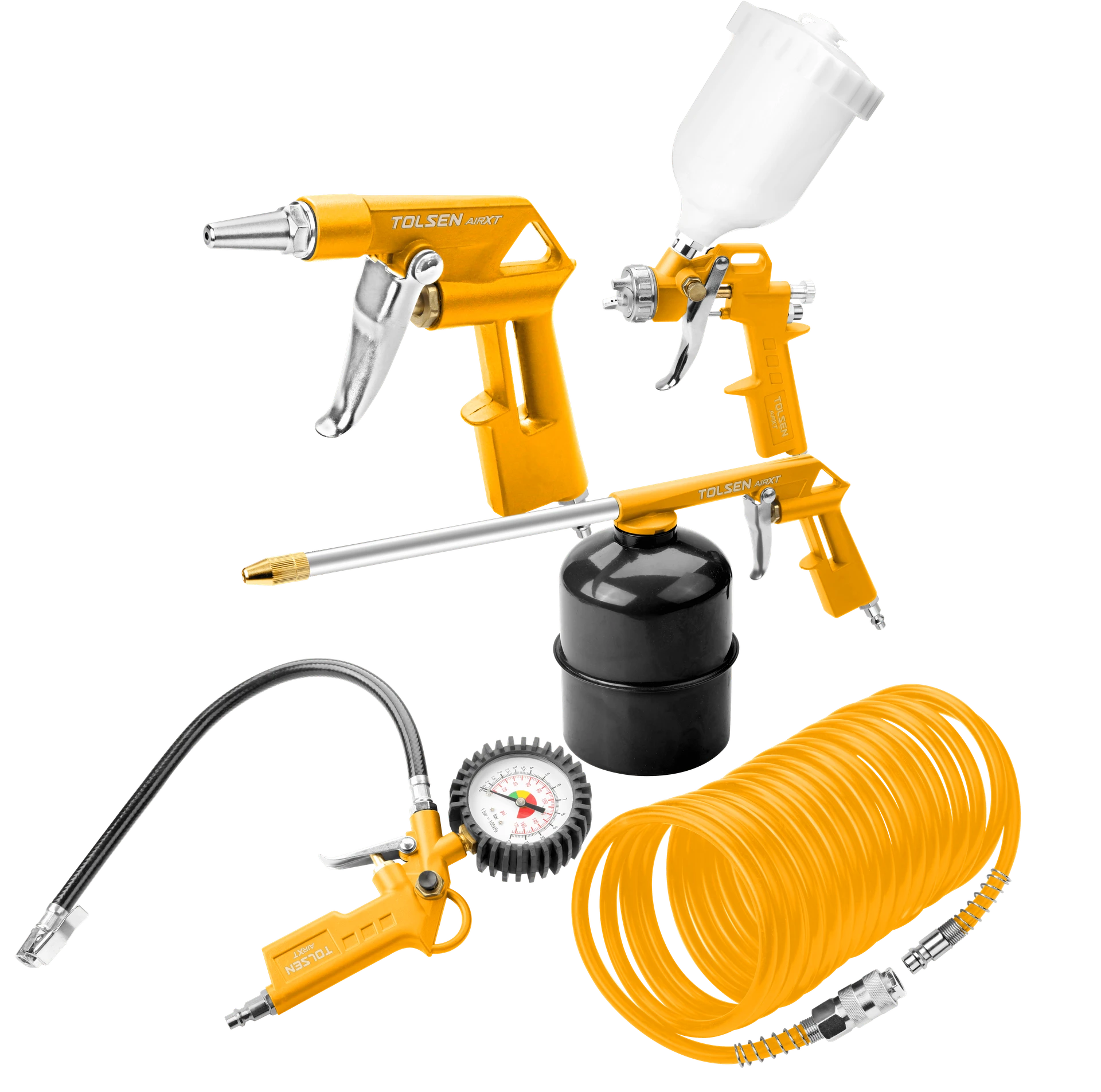 KIT DE PISTOLAS DE AIRE 5 PZAS