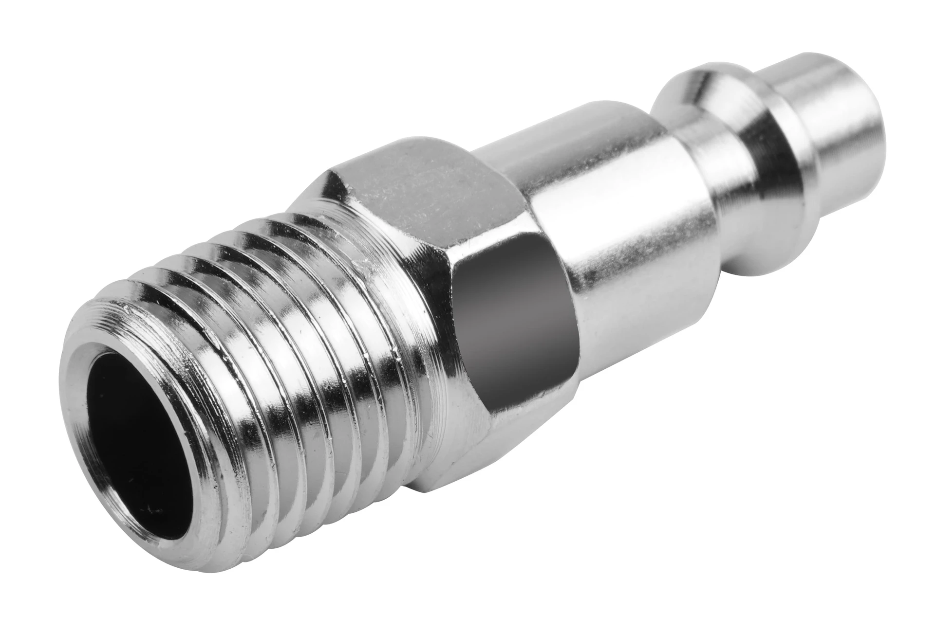 CONECTOR DE ACERO MACHO 1/4"