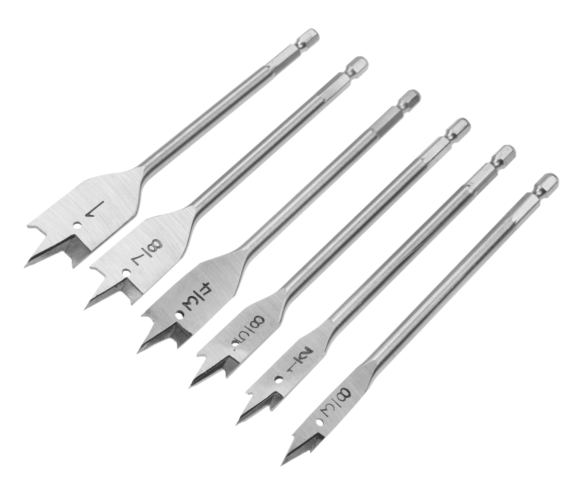 SET DE 6 BROCAS PLANAS PARA MADERA